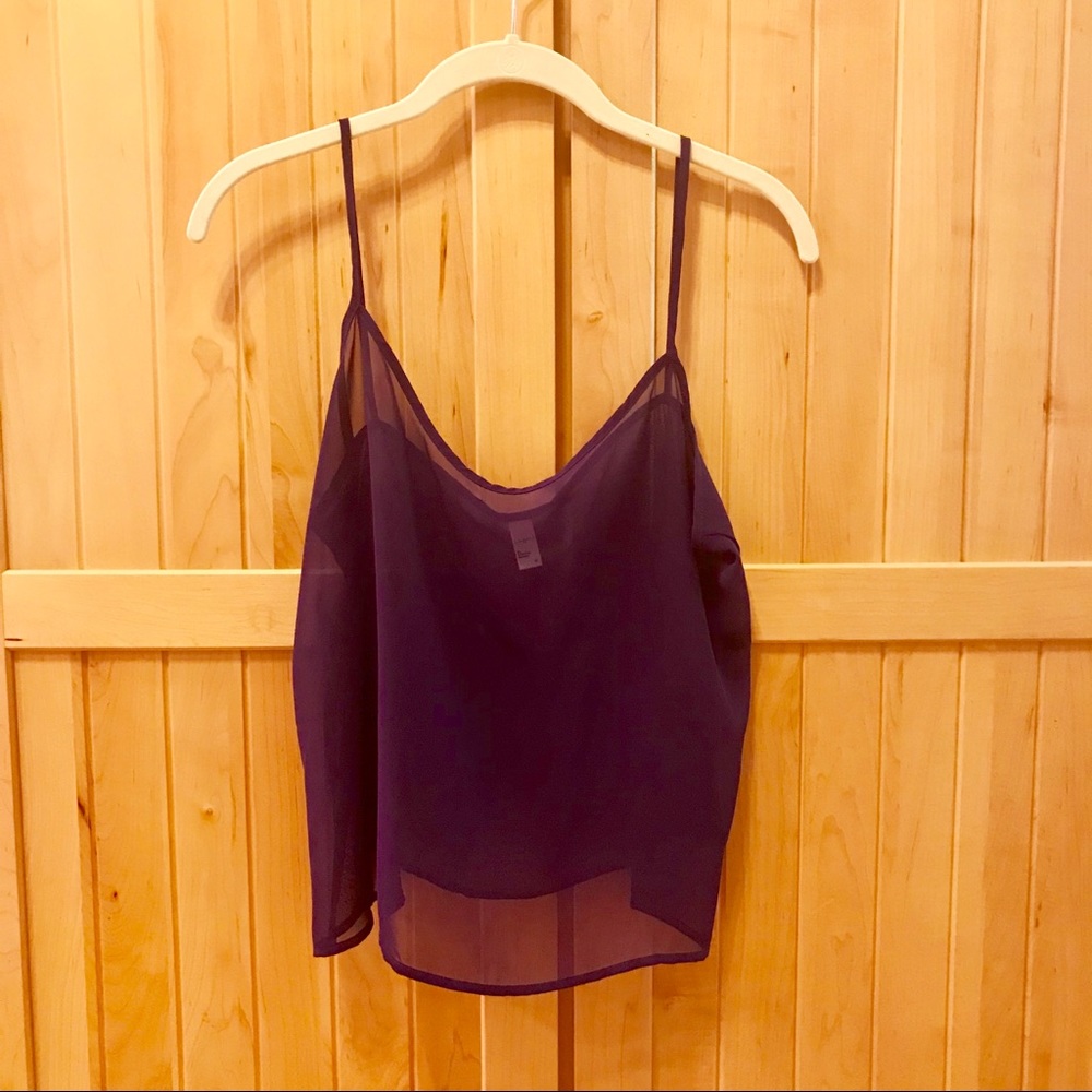 American Apparel Chiffon Crop Tank